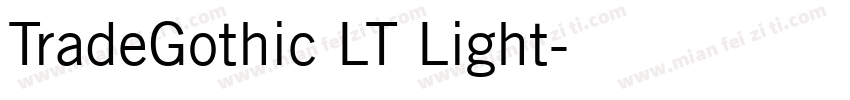 TradeGothic LT Light字体转换